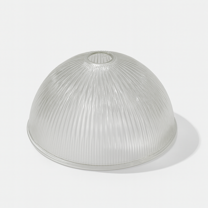 CGC TESS Clear Glass Ribbed Dome Lampshade