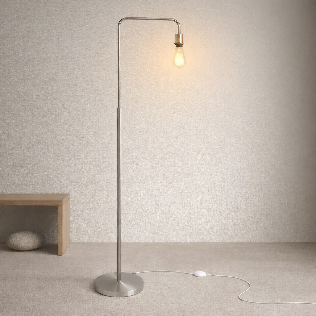 CGC KYRA Brushed Nickel Angled Floor Lamp