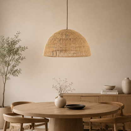 CGC Thalia Natural Woven String 50cm Dome Lampshade Hand Made Easy Fit