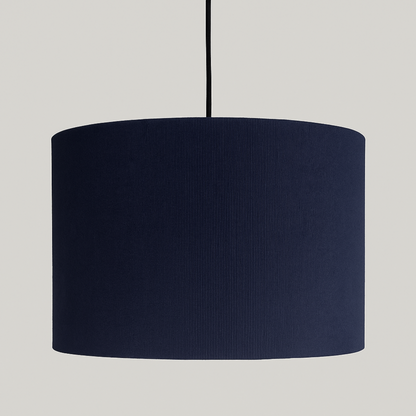 CGC LOLA Navy Corduroy 30cm Lampshade Matching Silk Inner
