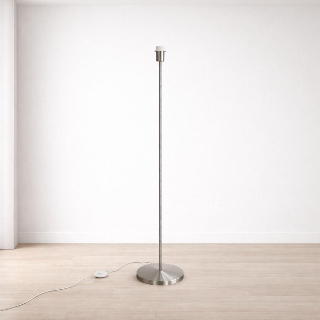 CGC Lena Brushed Nickel Straight Floor Lamp