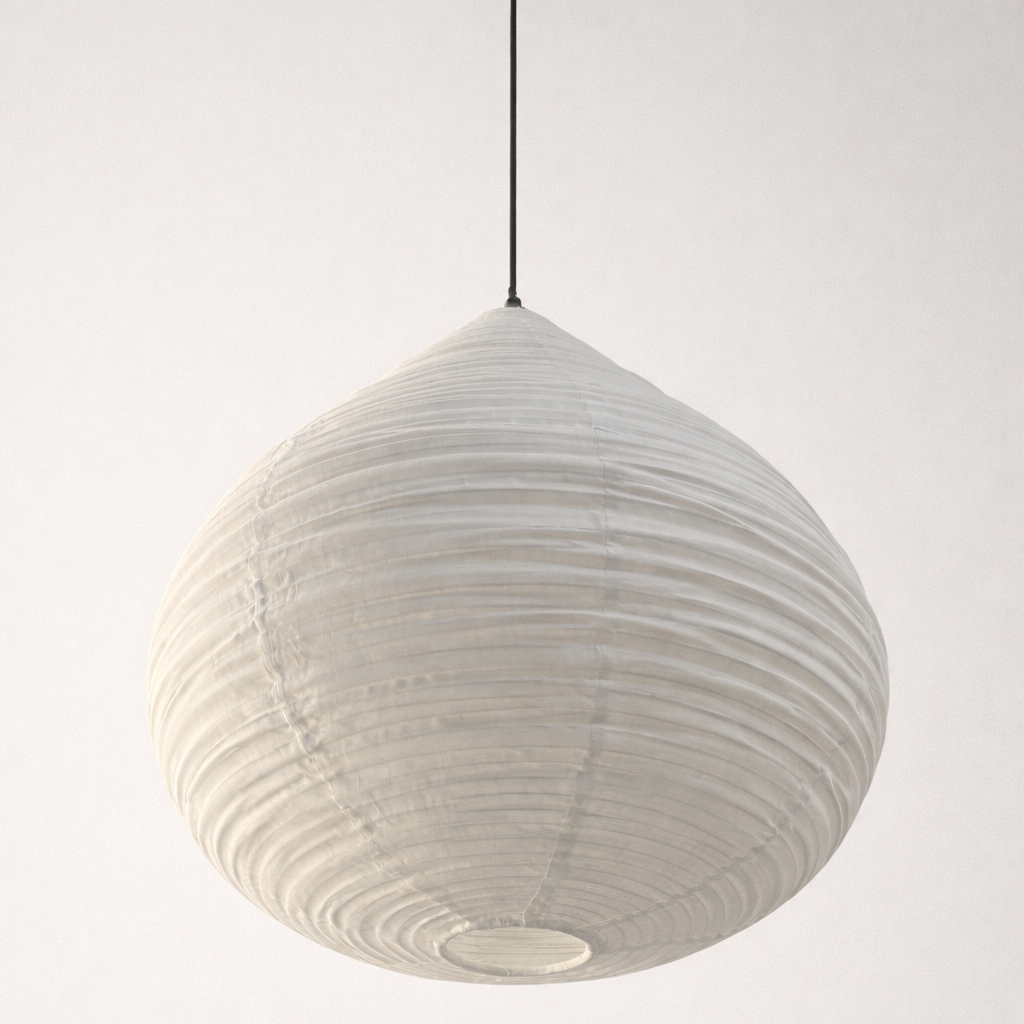 Mabel White Linen Extra Large Teardrop Shape Easy Fit Hand Made Lampshade