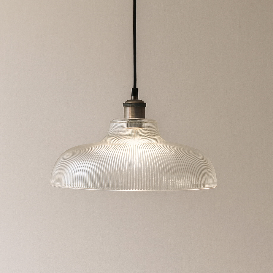 CGC JACINTA XL Clear Glass Ribbed Extra Large Lampshade