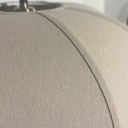 CGC LIBBY Large Oatmeal Rounded Stretch Linen Fabric Lampshade
