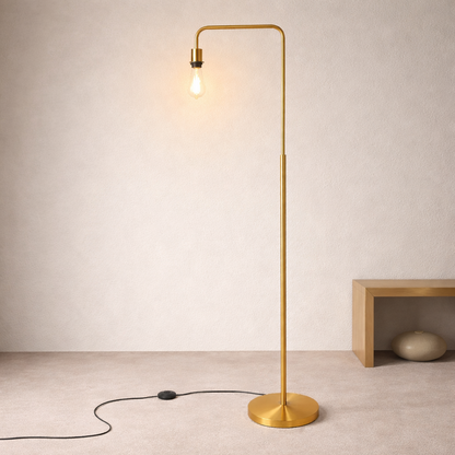 CGC KYRA Brushed Gold Angled Floor Lamp