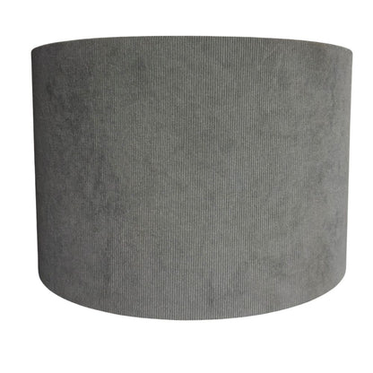 CGC LOLA Grey Corduroy 30cm Lampshade Matching Silk Inner