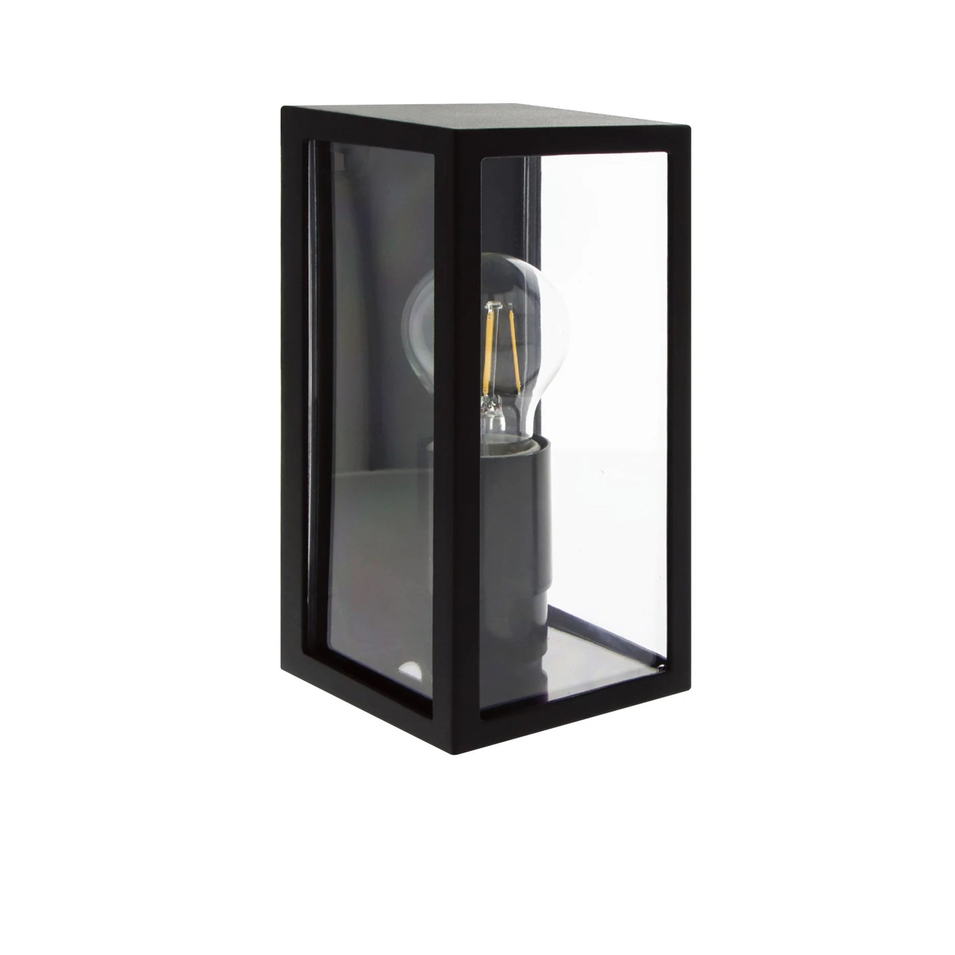 Our Marina black aluminum outdoor wall mounted lantern outdoor light with clear polycarbonate diffusers would look perfect in a modern or more traditional home design. Outside wall lights can provide atmospheric light in your garden, at the front door or on the terrace as well as a great security solution. It is designed for durability and longevity with its robust material producing a fully weatherproof and water resistant light fitting.