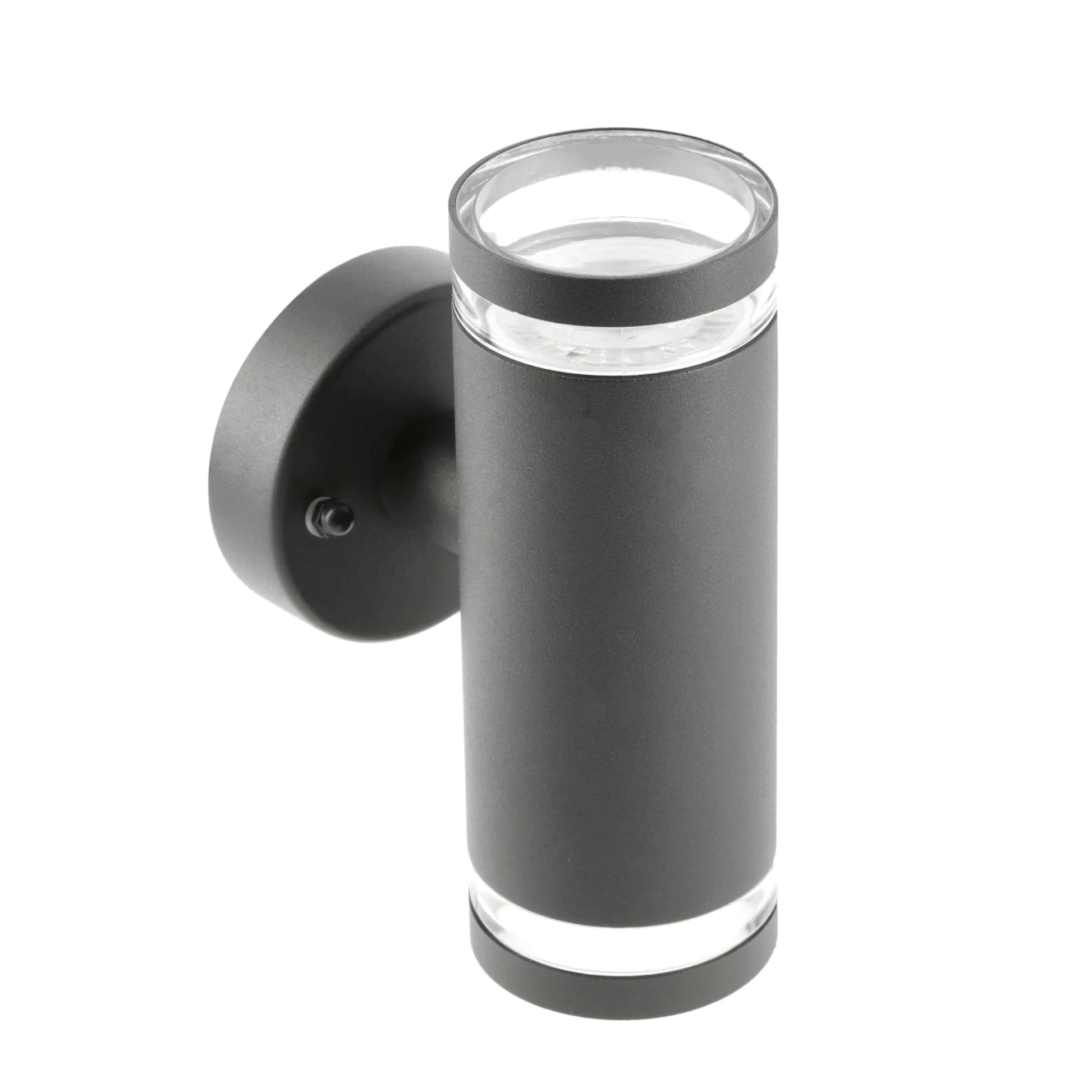 Our Jennifer dark grey outdoor wall mounted up and down cylinder outdoor light would look perfect in a modern or more traditional home design. Outside wall lights can provide atmospheric light in your garden, at the front door or on the terrace as well as a great security solution. It is designed for durability and longevity with its robust material producing a fully weatherproof and water resistant light fitting