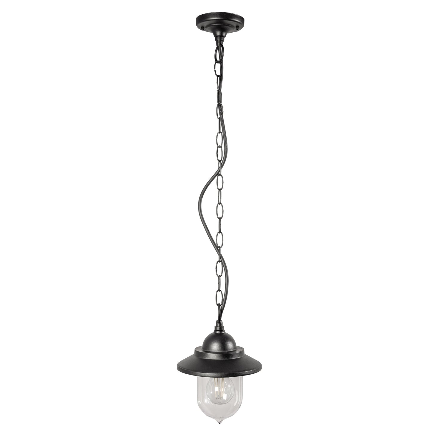 Our Ryder lantern delivers on style and durability and is a smart choice for your exterior lighting. With its black powder coated aluminium  construction teamed with clear polycarbonate diffuser, this lantern is hardwearing and rust and weatherproof. Built for life outdoors, it has an IP44 rating which means it can withstand the harshest of weather conditions. For sophisticated yet robust outdoor lighting, our Ryder black outdoor traditional lantern is a strong contender.