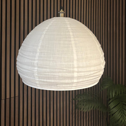 CGC Hester White Linen Extra Large Round Open Easy Fit Hand Made Lampshade