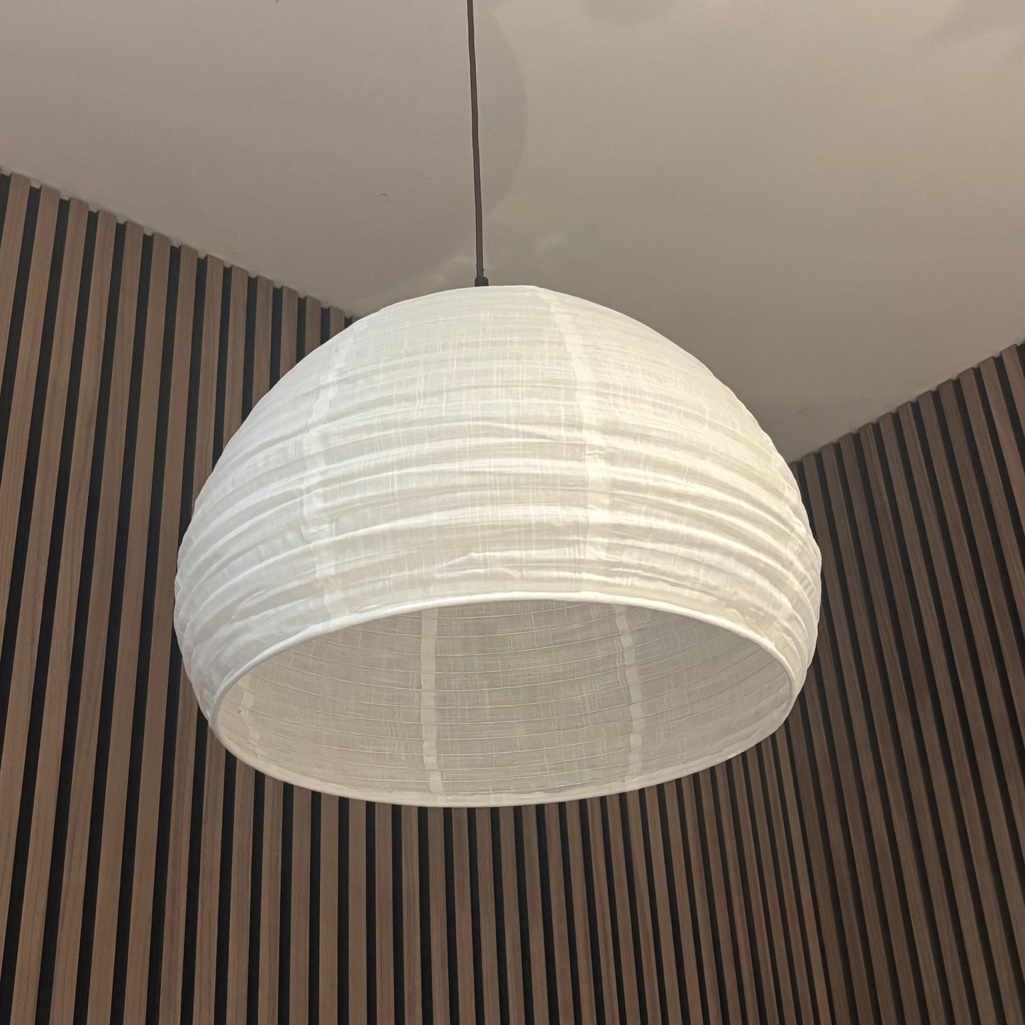 CGC Hester White Linen Extra Large Round Open Easy Fit Hand Made Lampshade