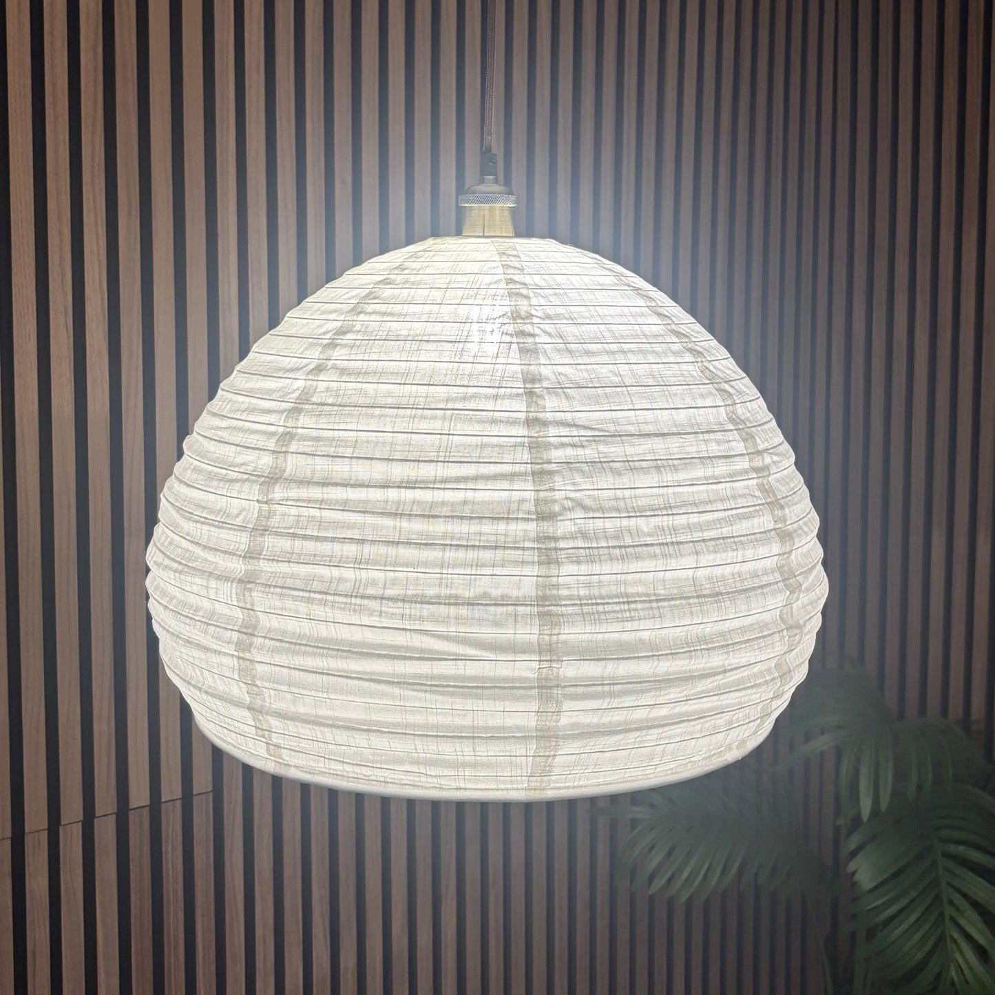 CGC Hester White Linen Extra Large Round Open Easy Fit Hand Made Lampshade
