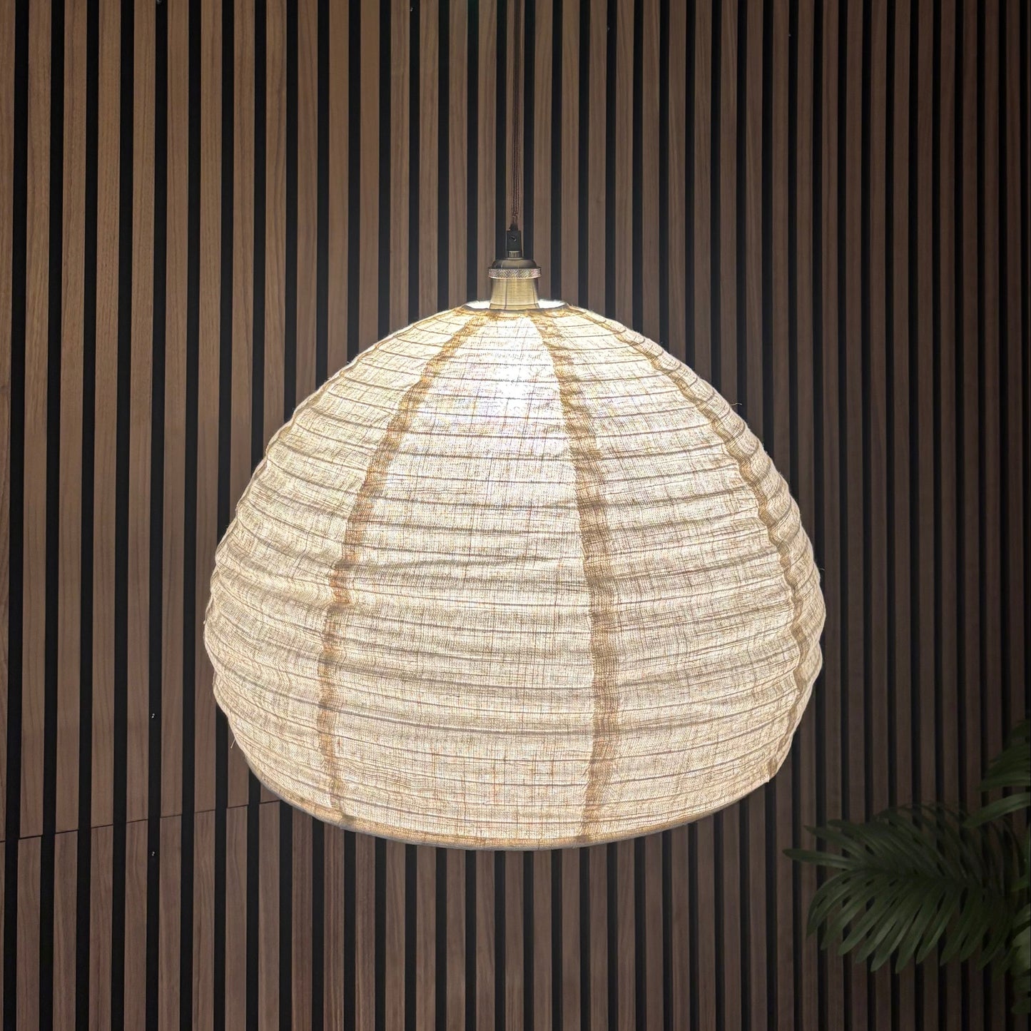 CGC Hester Oatmeal Linen Extra Large Round Open Easy Fit Hand Made Lampshade
