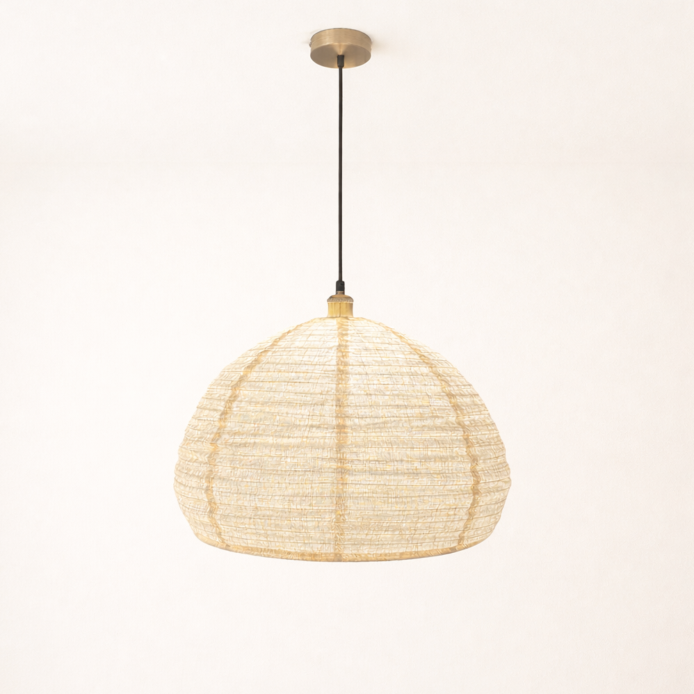 CGC Hester Oatmeal Linen Extra Large Round Open Easy Fit Hand Made Lampshade