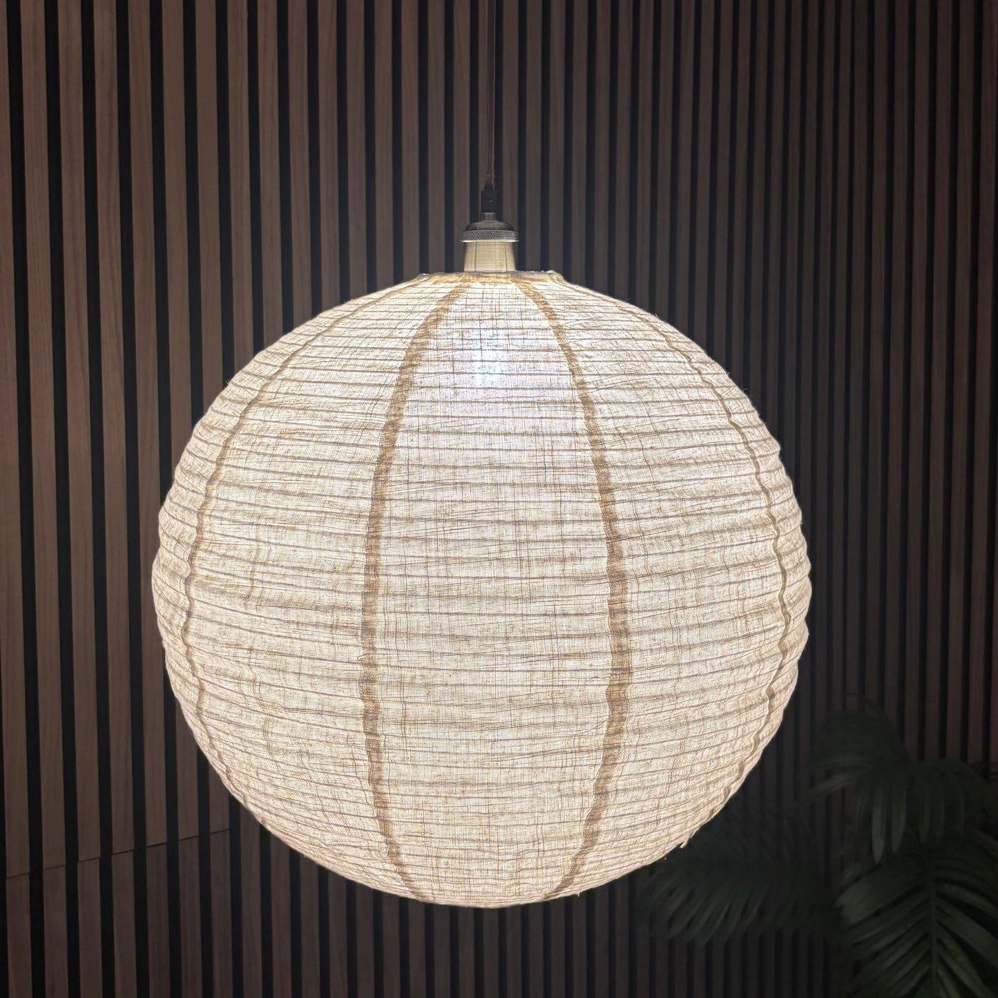 CGC Sybil Oatmeal Linen Extra Large Round Globe Easy Fit Hand Made Lampshade