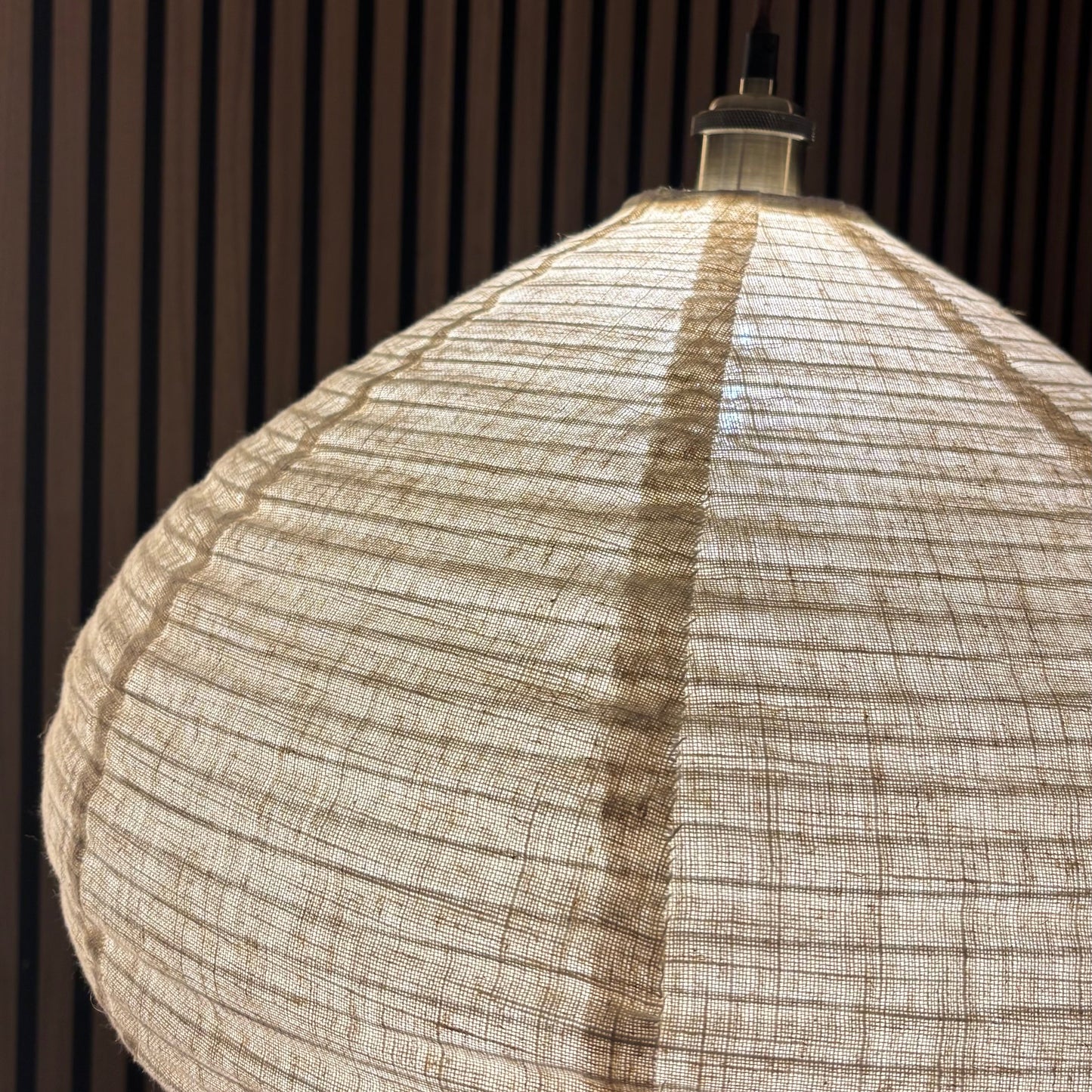 CGC Selma Oatmeal Linen Large Bell Shape Easy Fit Hand Made Lampshade