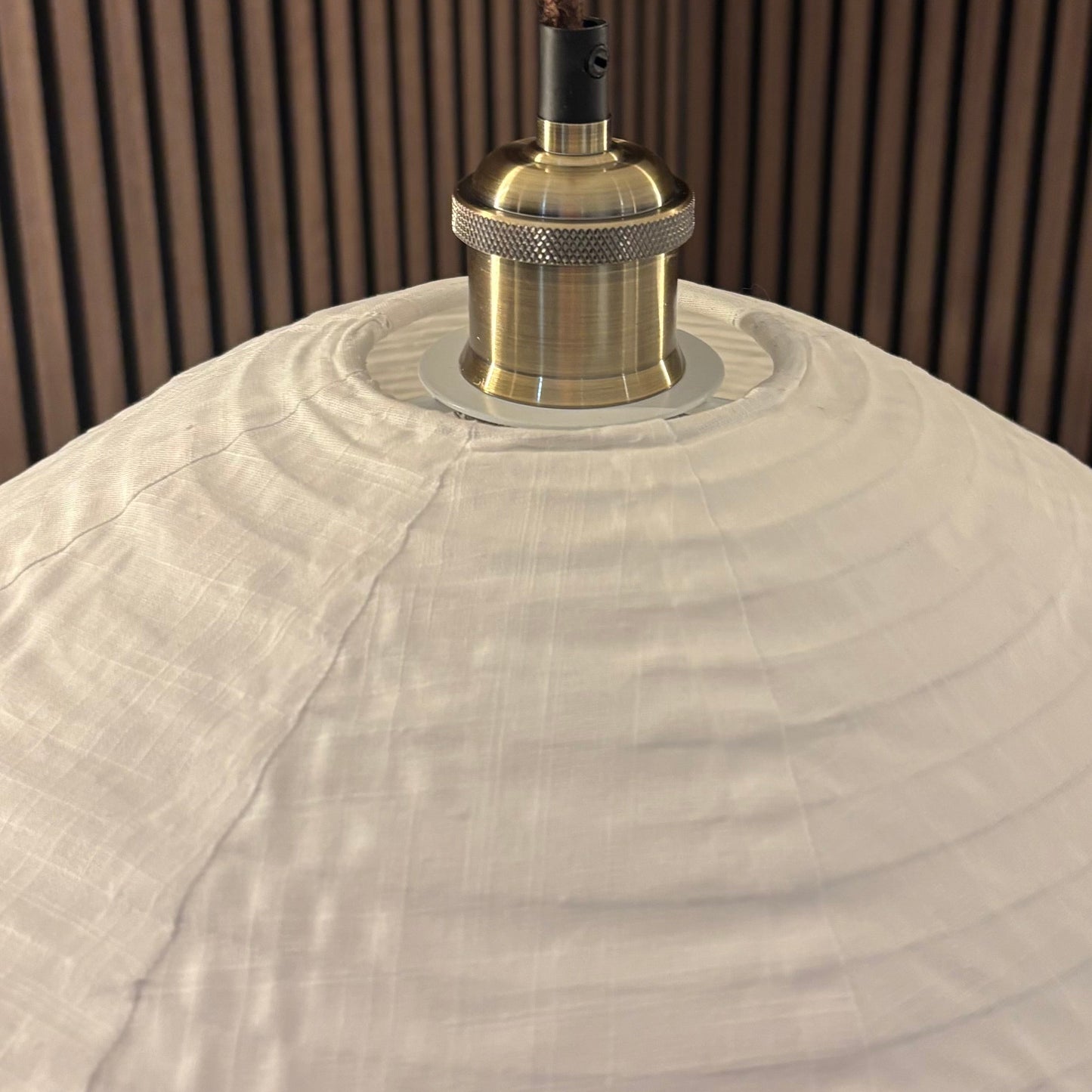 CGC Selma White Linen Extra Large Bell Shape Easy Fit Hand Made Lampshade