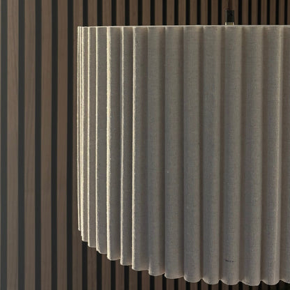 CGC Allegra Oatmeal Linen Fine Scallop Extra Large Drum Lampshade