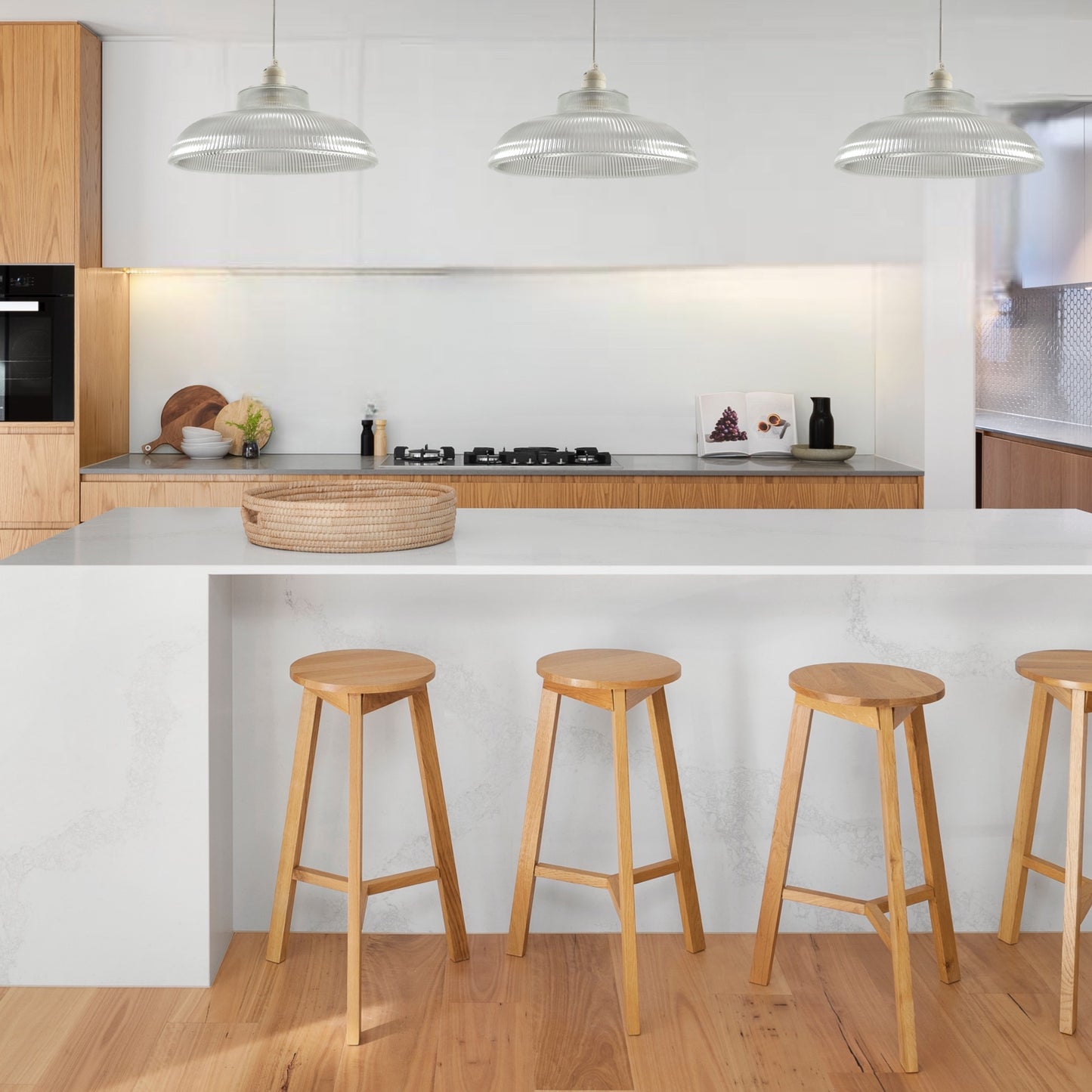 CGC JACINTA XL Clear Glass Ribbed Extra Large Lampshade