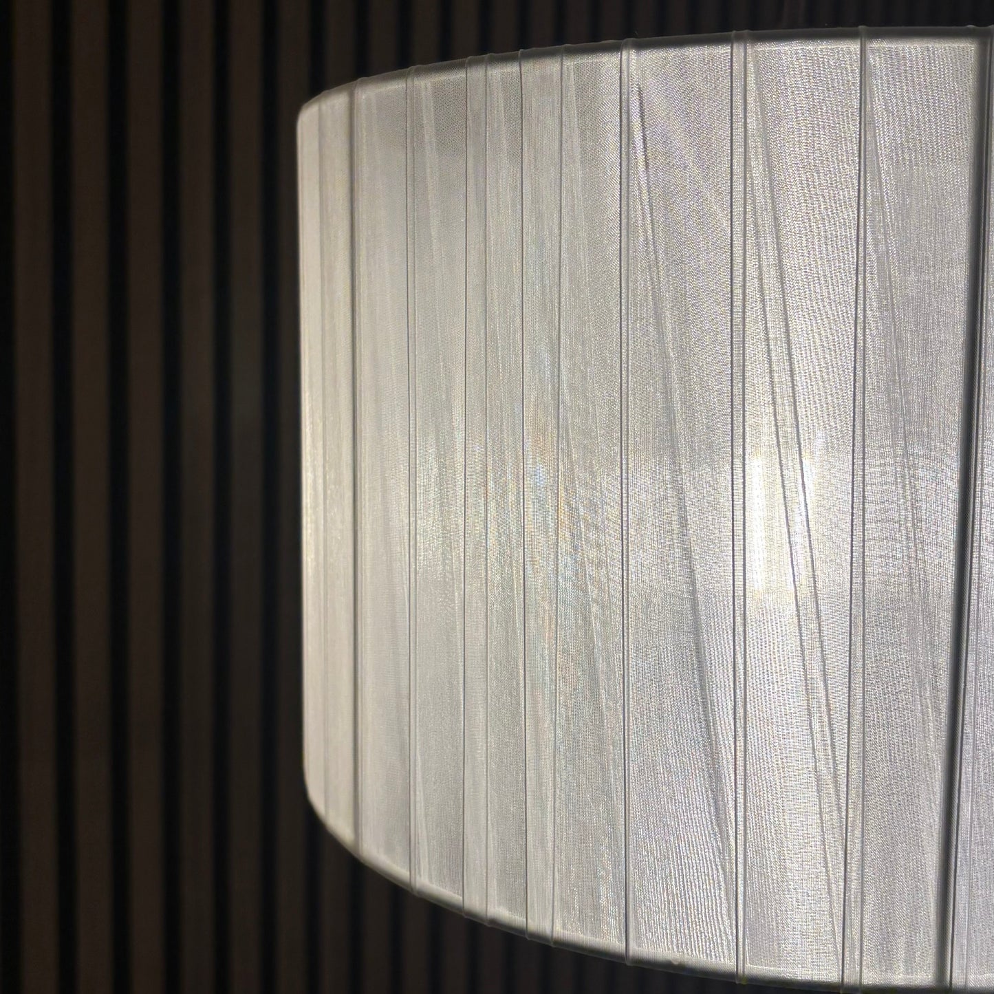 CGC Sylvie Silk Pleated Cream Round Drum Lamp Shade