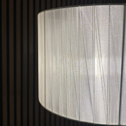CGC Sylvie Silk Pleated Cream Round Drum Lamp Shade
