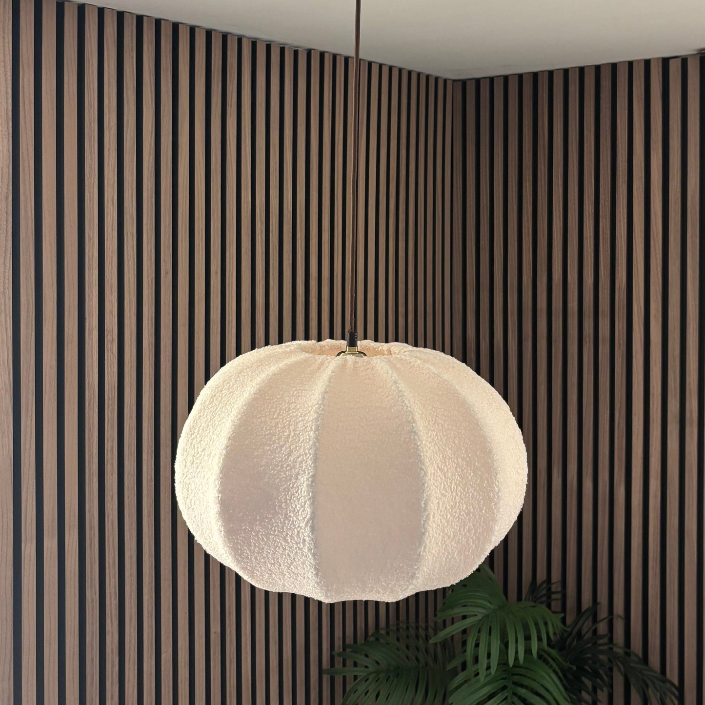 CGC Zita Large Oval Cream Soft Boucle Fabric Lampshade