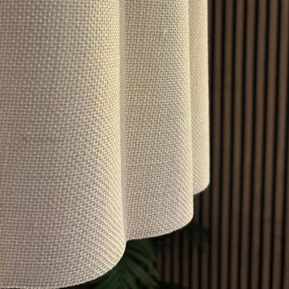 CGC Maria Scalloped Cream Linen Drum Lampshade Large 48cm