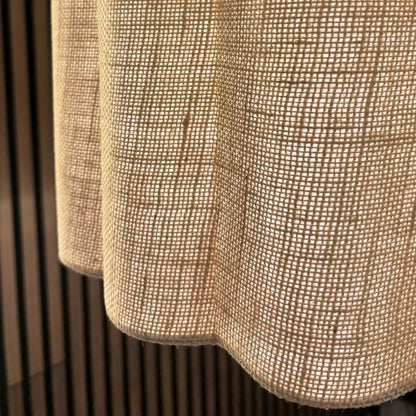 CGC Maria Scalloped Cream Linen Drum Lampshade Large 48cm