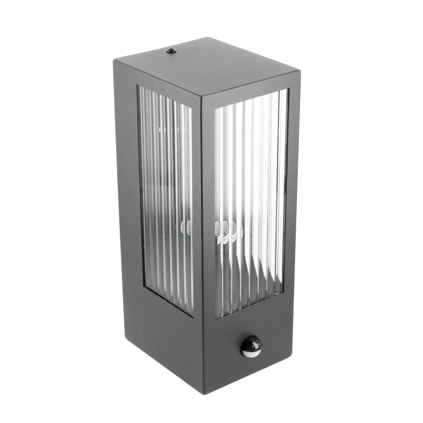 If you’re looking for a modern take on a traditional outdoor wall light, this modern bevelled glass rectangle wall light is perfect for adding style and protection for your home. This classic wall light is designed with a contemporary twist, styled with a rectangle shape and fitted with glass bevelled windows that allow the light to shine effectively. Integrated PIR Motion Sensor.