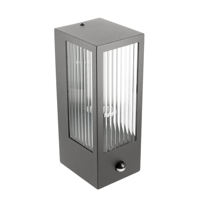 If you’re looking for a modern take on a traditional outdoor wall light, this modern bevelled glass rectangle wall light is perfect for adding style and protection for your home. This classic wall light is designed with a contemporary twist, styled with a rectangle shape and fitted with glass bevelled windows that allow the light to shine effectively. Integrated PIR Motion Sensor.