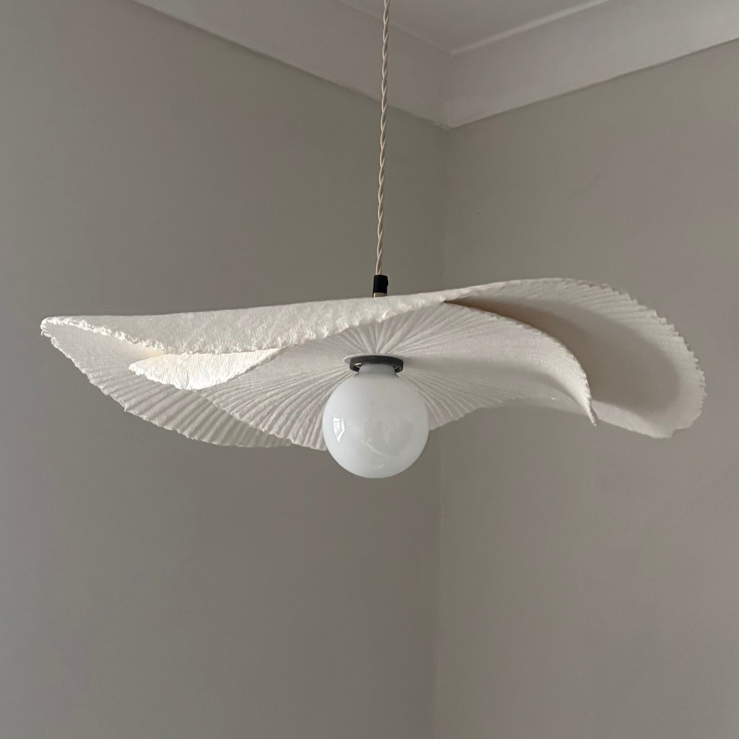 CGC Tallulah Duo Two Layer 60cm and 45cm Paper Wave Easy Fit Lampshade