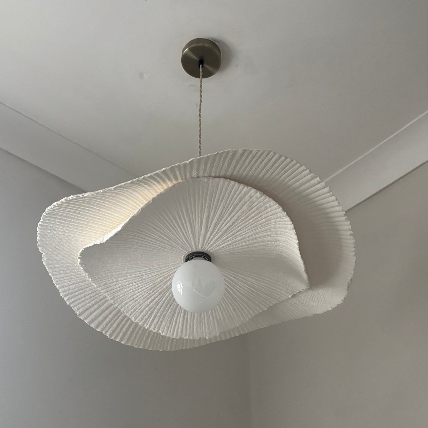 CGC Tallulah Duo Two Layer 60cm and 45cm Paper Wave Easy Fit Lampshade