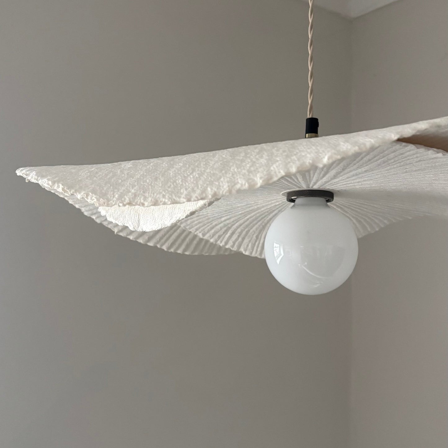 CGC Tallulah Duo Two Layer 60cm and 45cm Paper Wave Easy Fit Lampshade
