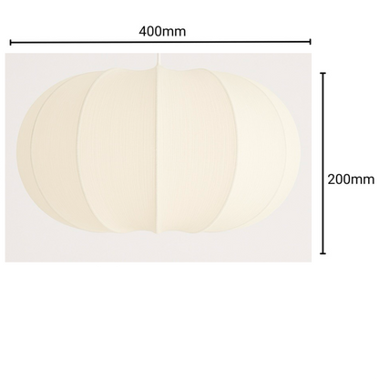 CGC LILA Cream Oval Stretch Ribbed Cotton Fabric Lampshade