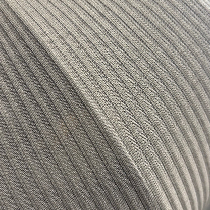 CGC LILA Grey Oval Stretch Ribbed Cotton Fabric Lampshade