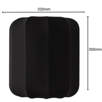 CGC LILA Black Cylinder Ribbed Stretch Cotton Fabric Lampshade