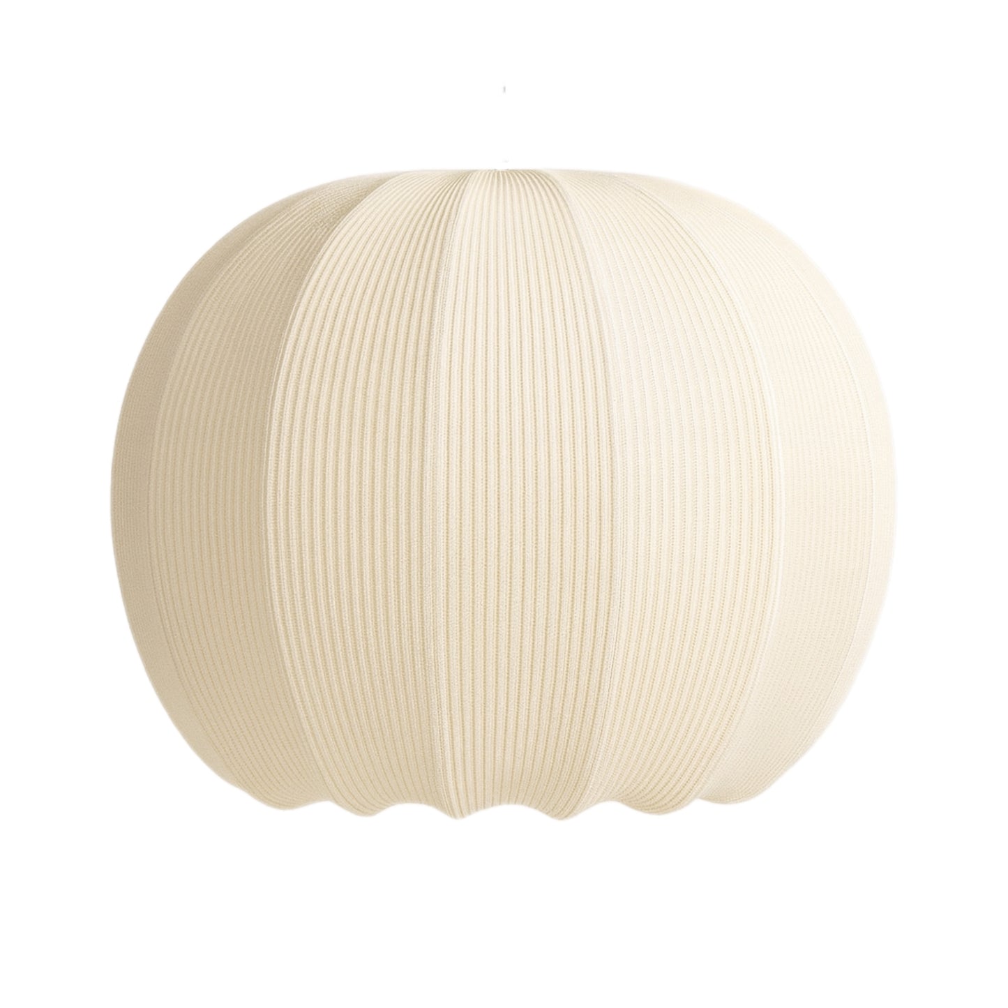 CGC LILA Cream Rounded Ribbed Stretch Cotton Fabric Lampshade