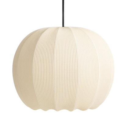 CGC LILA Cream Rounded Ribbed Stretch Cotton Fabric Lampshade