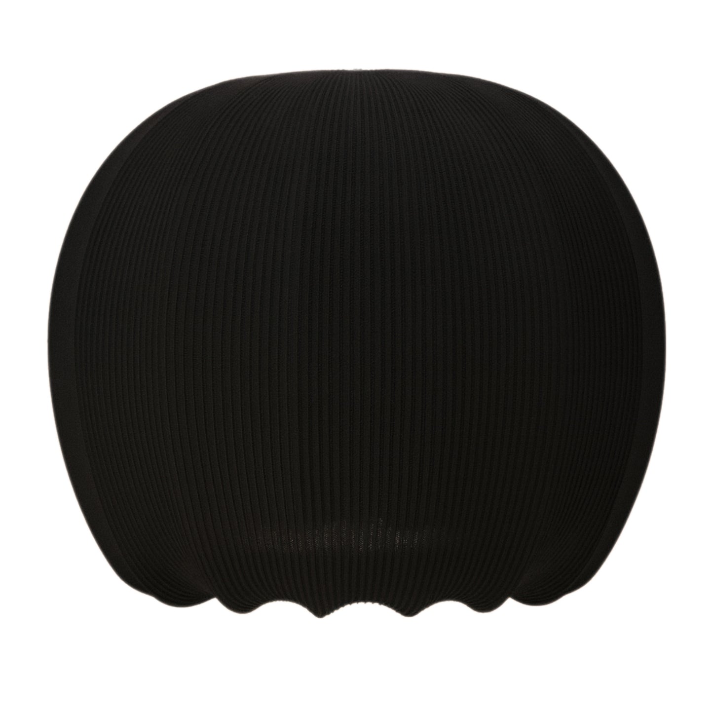 CGC LILA Black Rounded Ribbed Stretch Cotton Fabric Lampshade