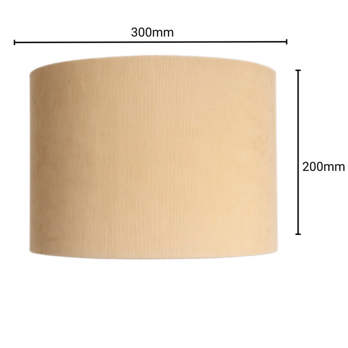 CGC LOLA Cream Corduroy 30cm Lampshade Matching Silk Inner