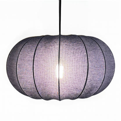 CGC LILA Navy Oval Ribbed Stretch Cotton Fabric Lampshade