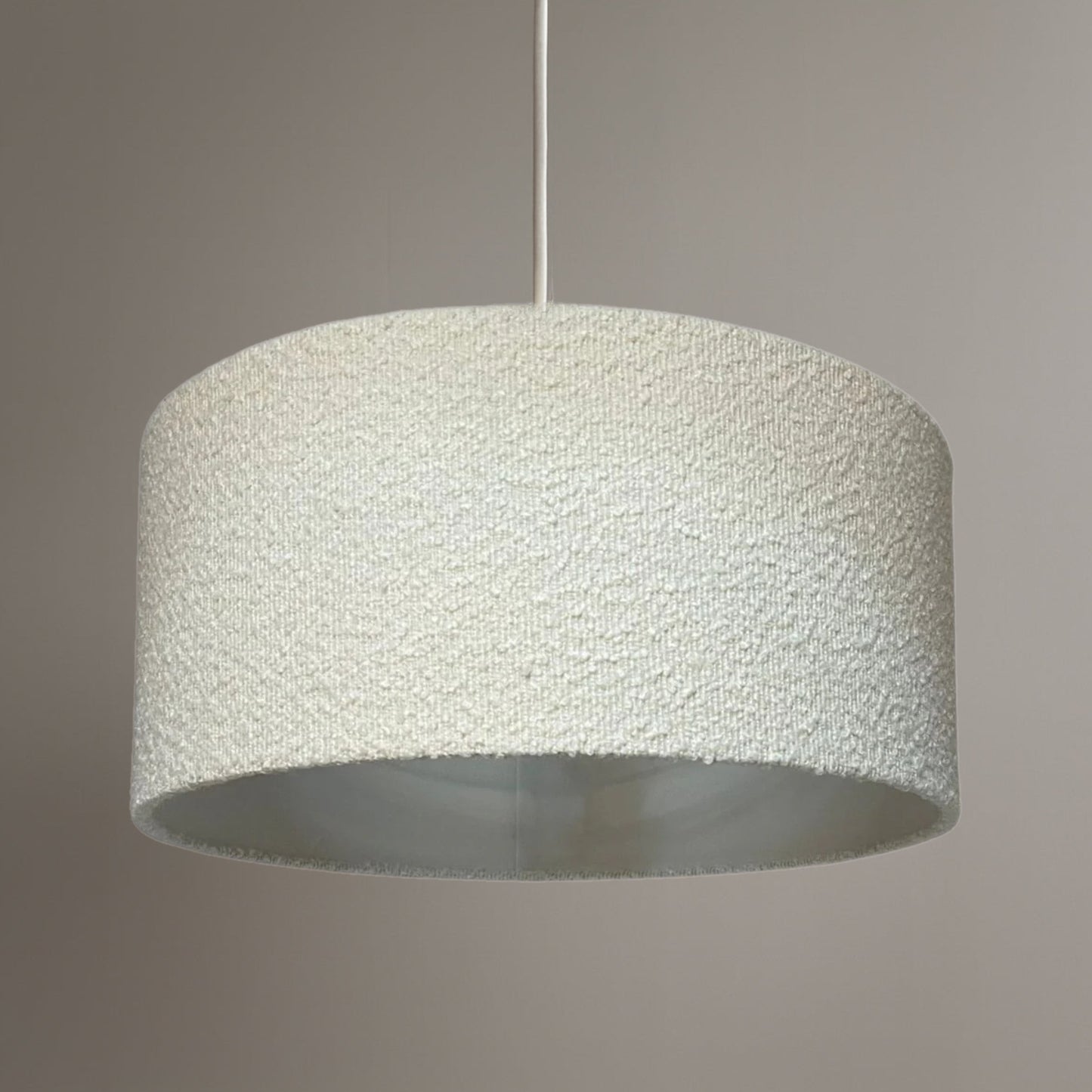 CGC PETRA 45cm Large White Boucle Ceiling or Table Lamp Shade