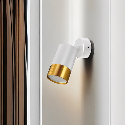 CGC PUZON White & Gold GU10 Adjustable Single GU10 Spotlight Wall or Ceiling Light