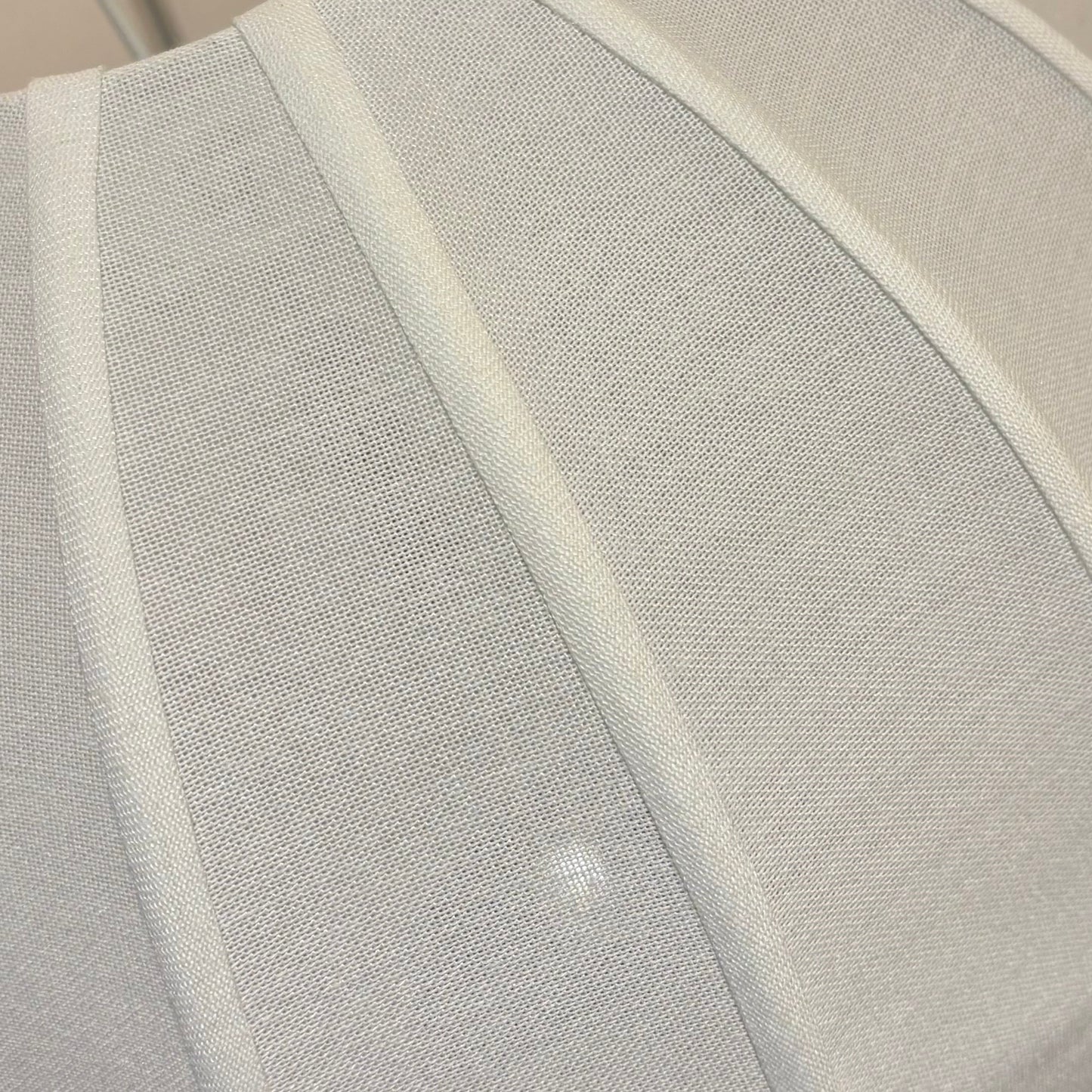 CGC Anica White Round Globe Stretched Fine Cotton Fabric Lampshade