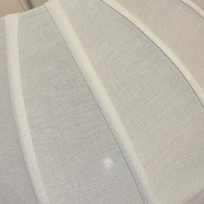 CGC Anica White Round Globe Stretched Fine Cotton Fabric Lampshade