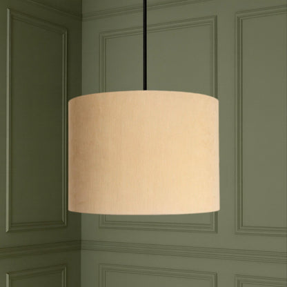 CGC LOLA Cream Corduroy 30cm Lampshade Matching Silk Inner