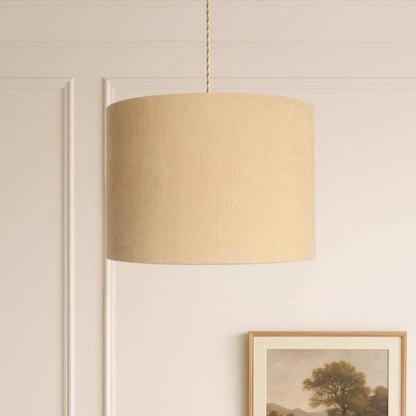 CGC LOLA Cream Corduroy 30cm Lampshade Matching Silk Inner