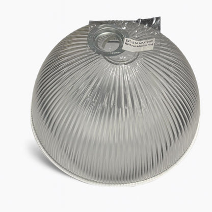 CGC TESS Clear Glass Ribbed Dome Lampshade