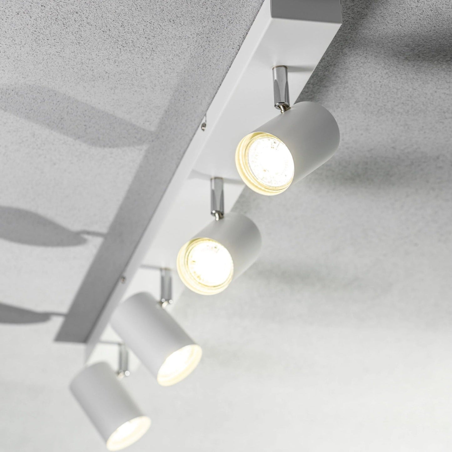 CGC VENETO White GU10 Ceiling Spotlight Four Head Adjustable Bar Light