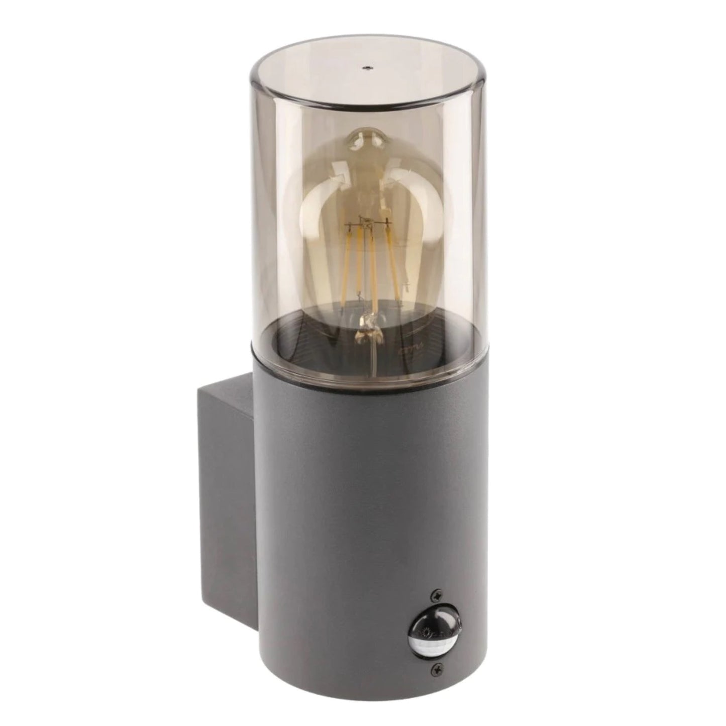 CGC BLUEBELL Dark Grey Cylinder Wall Light with PIR Motion Sensor